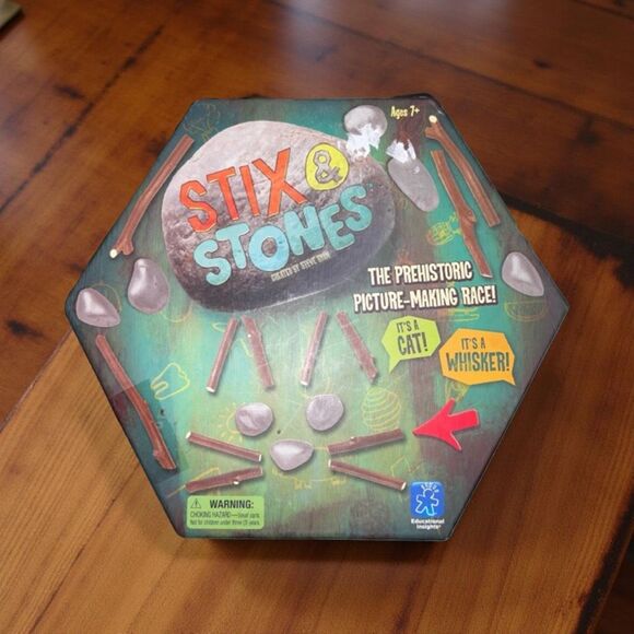 Stix & Stones Game 2010 Prehistoric Picture Drawing -Educational FUN - Picture 1 of 5